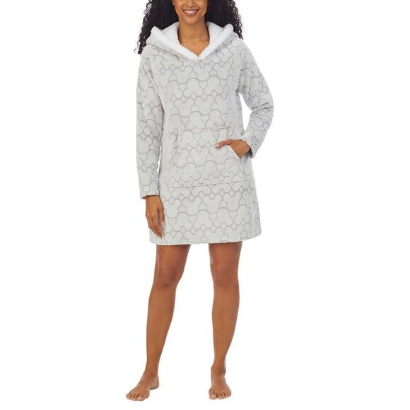 NEW Disney Hooded Fleece Lounger | Grey - Picture 1 of 7